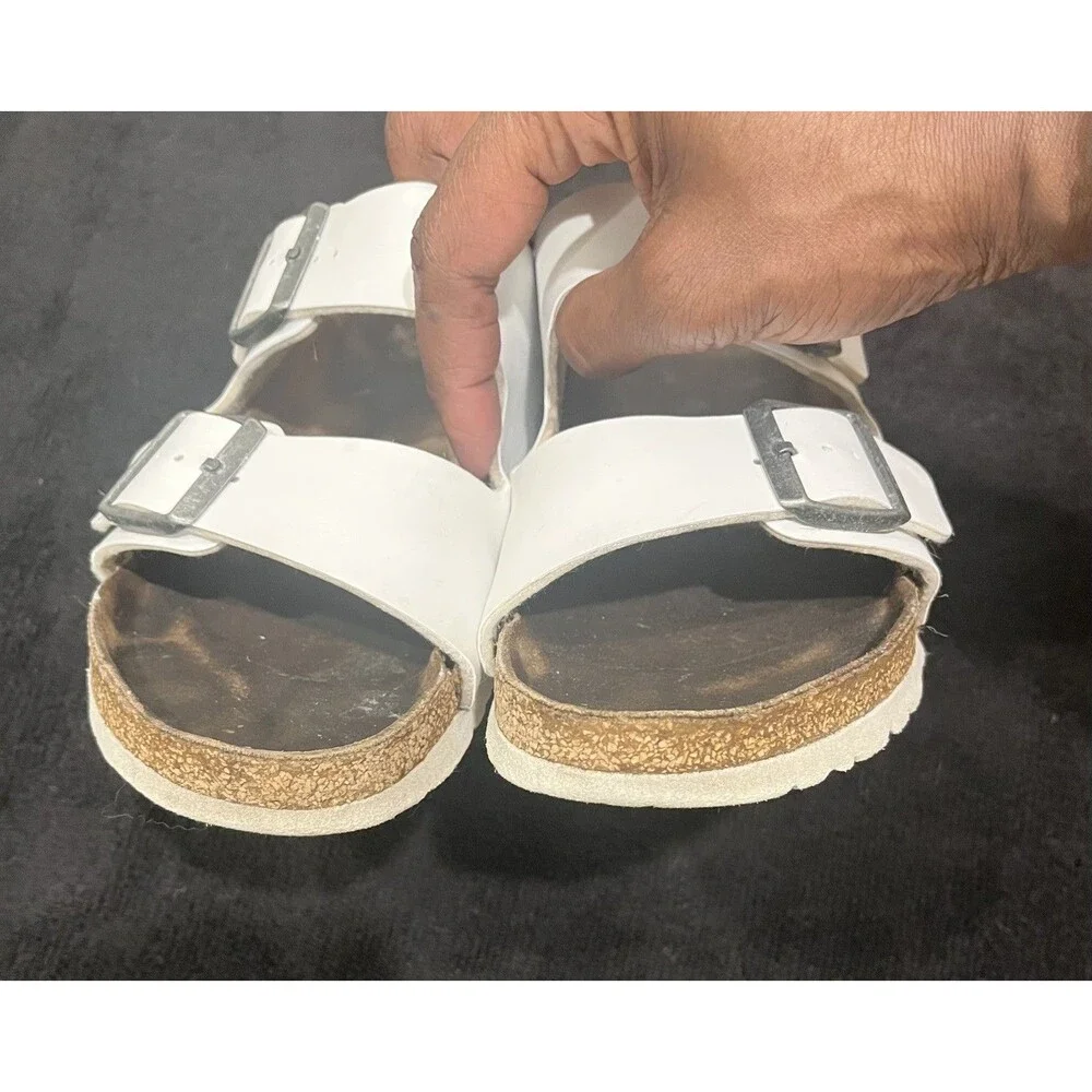 Birkenstock Arizona White Double Strap Sandals Women’s ESTIMATED Size 9 Narrow